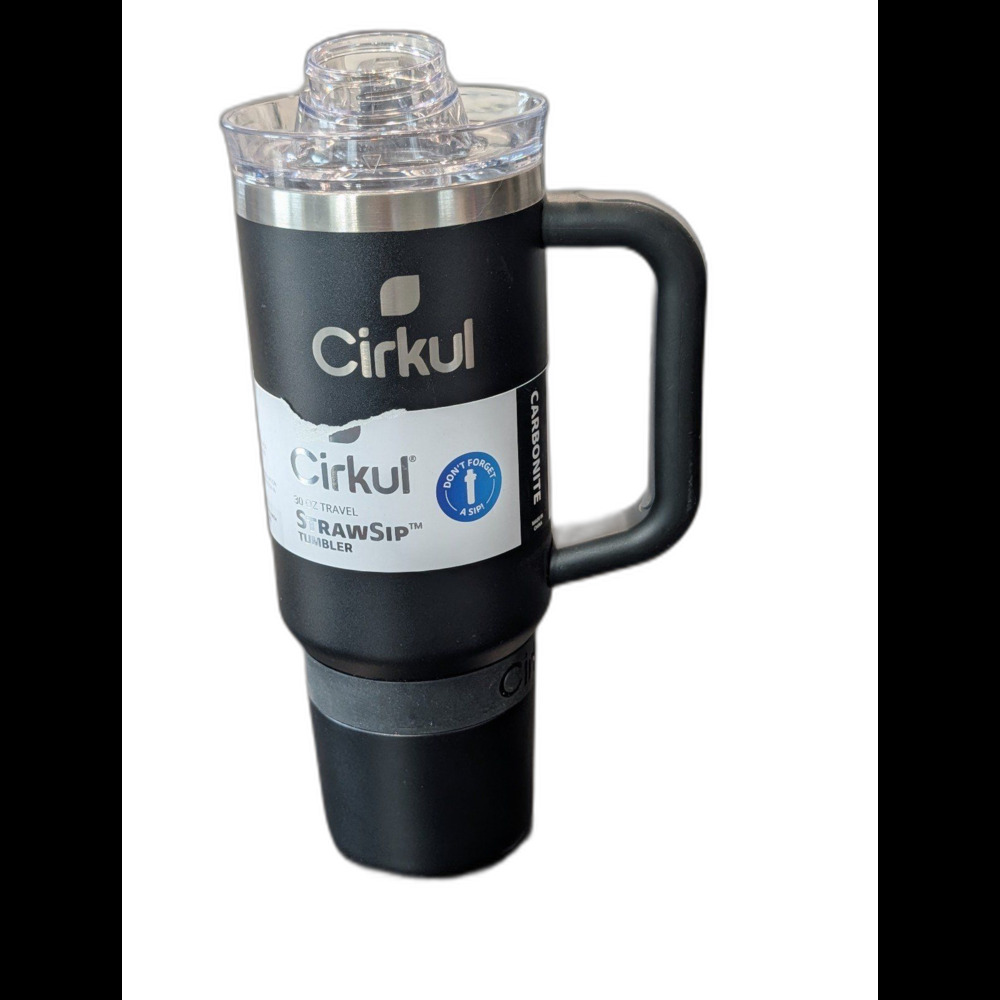 Cirkul 30oz Travel StrawSip Tumbler Black Carbonite